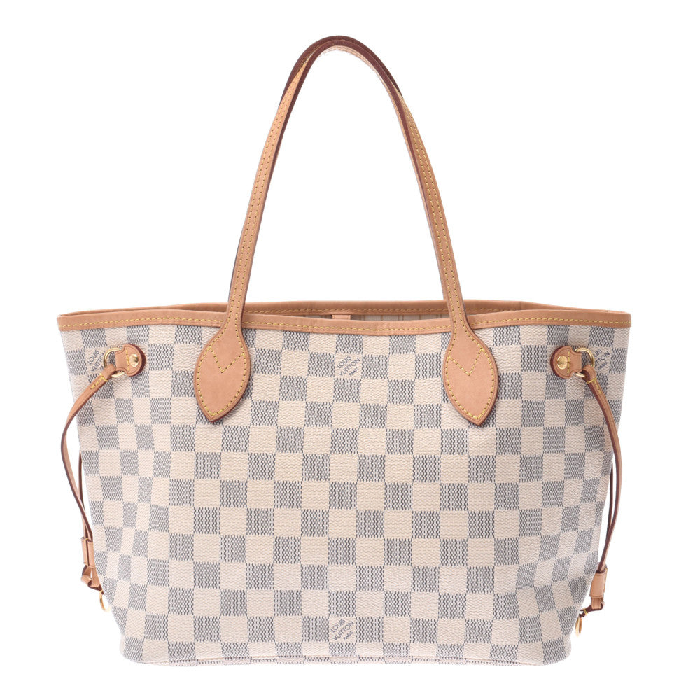 LOUIS VUITTON ルイヴィトン ダミエ アズール ネヴァーフルPM 白 N41362 レディース ハンドバッグ Aランク 中古 