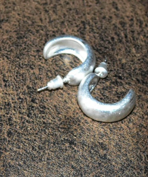 『S925針』Matte Bean Earring 26139　マットビーンイヤリング　アクセサリー　ピアス　イヤリング　シルバー925　SILVER925