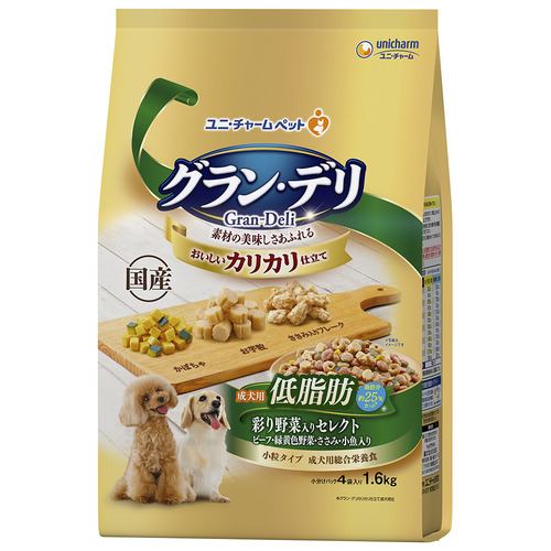 ユニ・チャーム Ｇデリカリカリ成犬低脂肪彩野菜Ｓ１．６ｋｇ ドッグフード