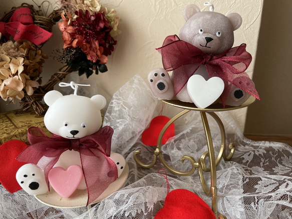 《Valentine  candle bear》