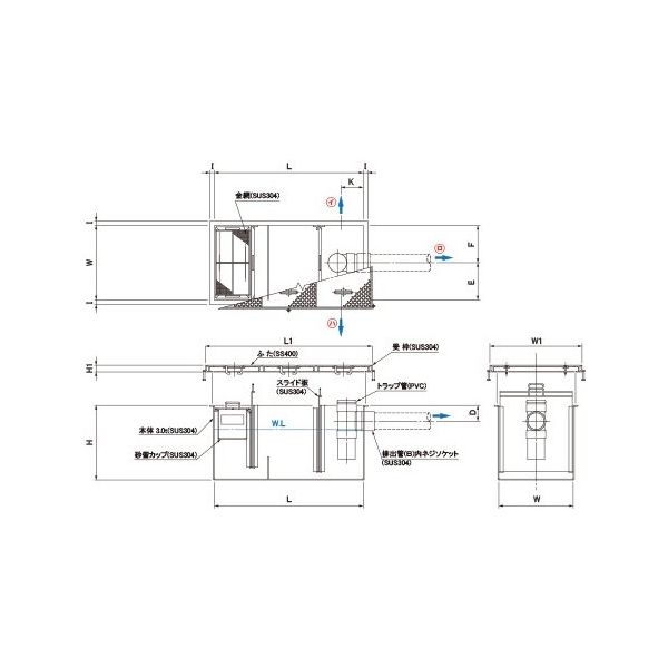 第一機材 ガソリントラップ GNUS型 SK-60GN-USフタSUS 1個（直送品）