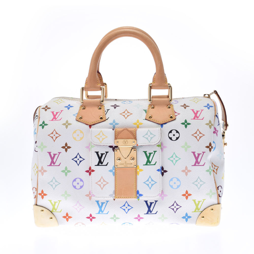 LOUIS VUITTON ルイヴィトン マルチカラー スピーディ 30 ブロン（白） M92643 レディース モノグラムマルチカラー ハンドバッグ ABランク 中古 