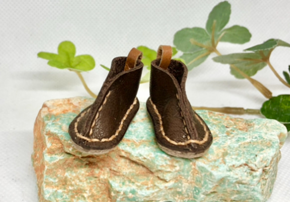 革細工　シンプルブーツ　miniature  boots.