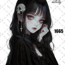 original sticker « no.1665 »     //     人物ステッカー オリジナルステッカー オリジナル人物ステッカー ステッカー cotton melody