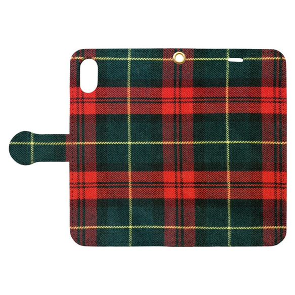 【受注生産】　tartan_02　タータンチェック柄　手帳型　Androidケース