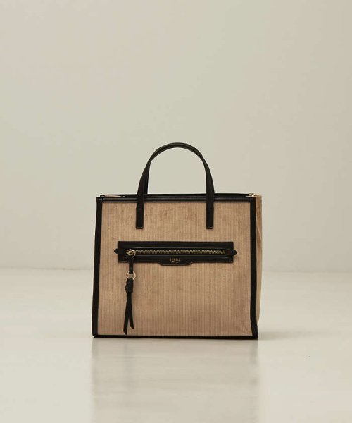 Carre/ファブリックフロントファスナ－2WAY BAG