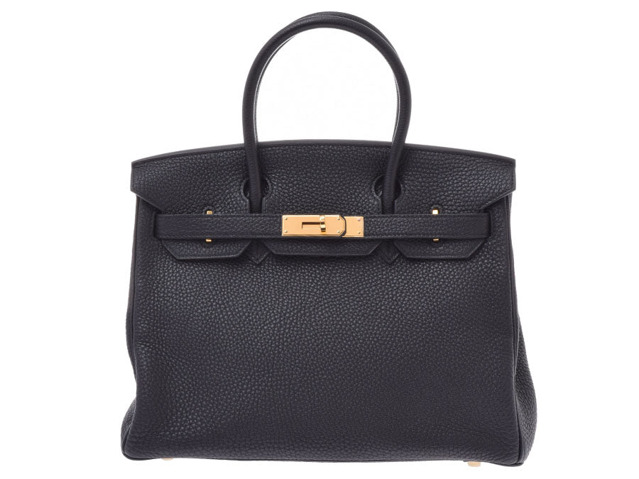 HERMES エルメスバーキン30  黒 ゴールド金具 □L刻印(2008年頃)刻印 レディース トゴ ハンドバッグ  中古