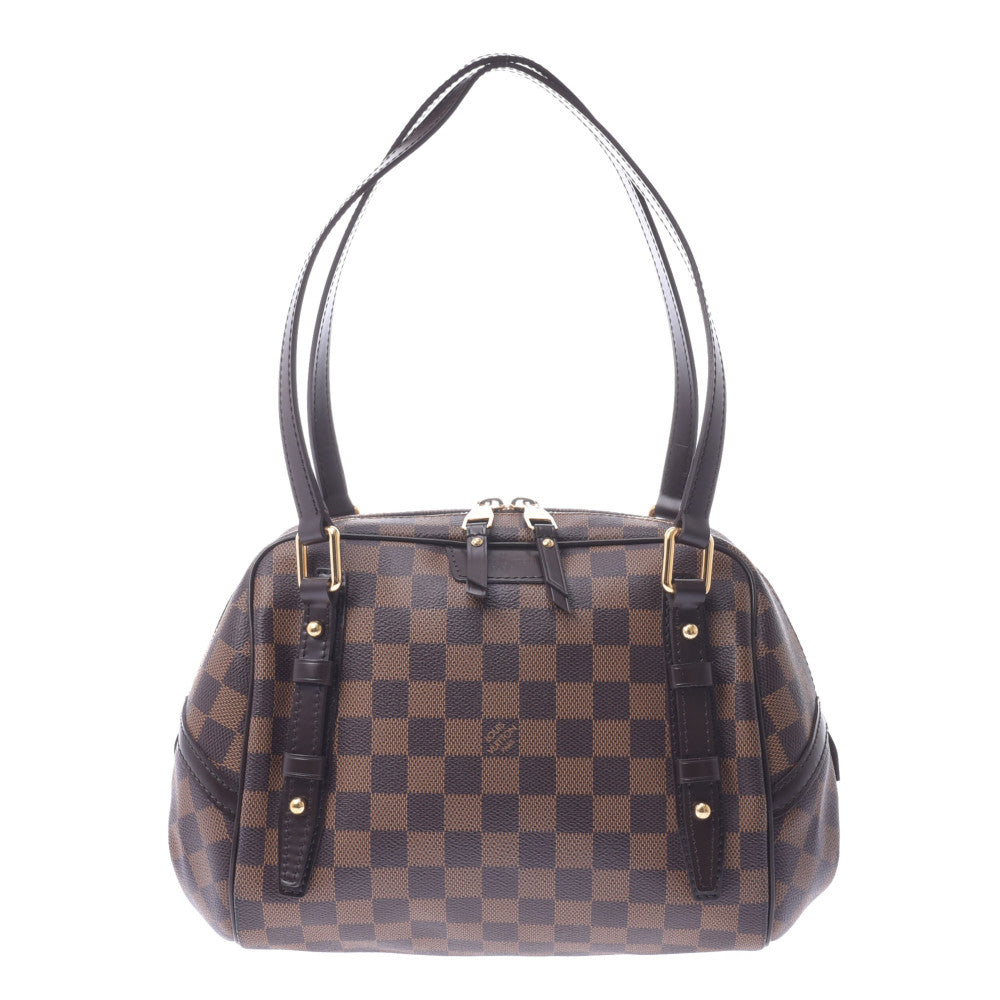 LOUIS VUITTON ルイヴィトン ダミエ リヴィントンPM ブラウン N41157 レディース ダミエキャンバス ハンドバッグ Aランク 中古 