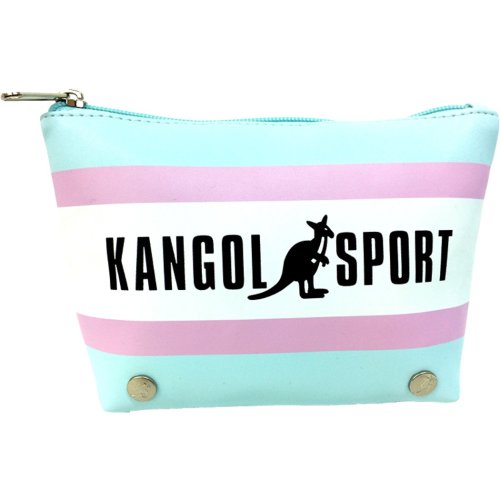 KANGOL SPORT コスメポーチ パステルトリコ 三角 ポーチ ブルー カンゴール ティーズファクトリー 小物入れ プレゼン