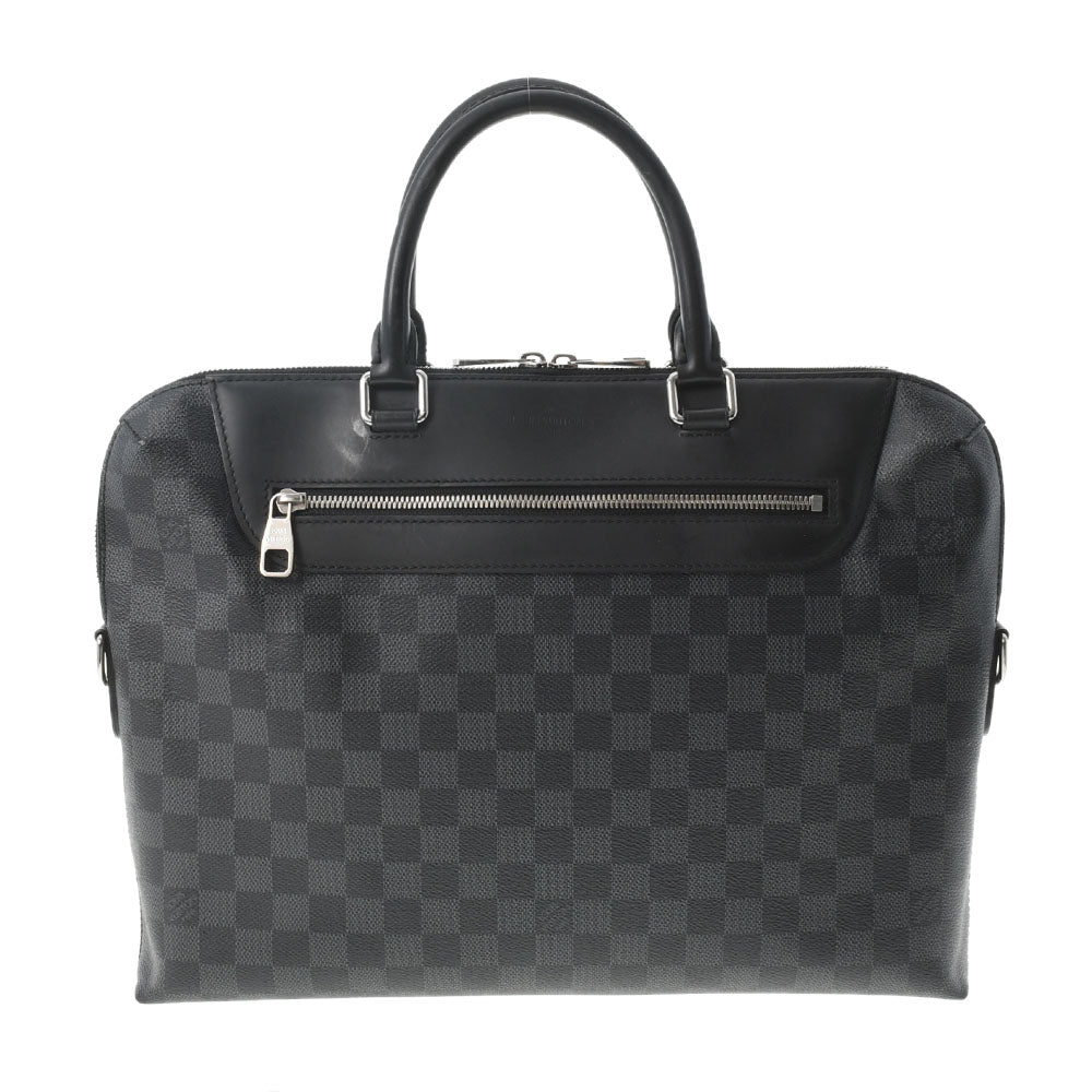 LOUIS VUITTON ルイヴィトン ダミエ グラフィット PDJ NM 黒/グレー N48260 メンズ ダミエグラフィットキャンバス ビジネスバッグ Bランク 中古 