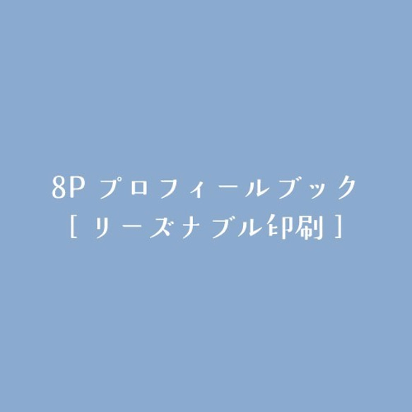 [リーズナブル印刷 60部]8Pプロフィールブック