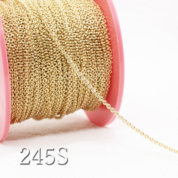 【2m】あずきチェーン1.8mm《245S》（金色）