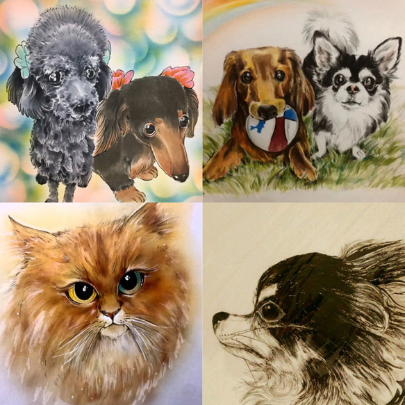 愛犬愛猫の似顔絵承ります✏️