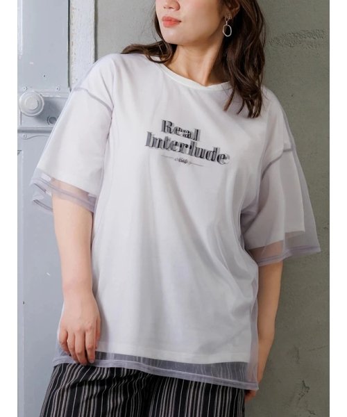 チュールレイヤードロゴTシャツ