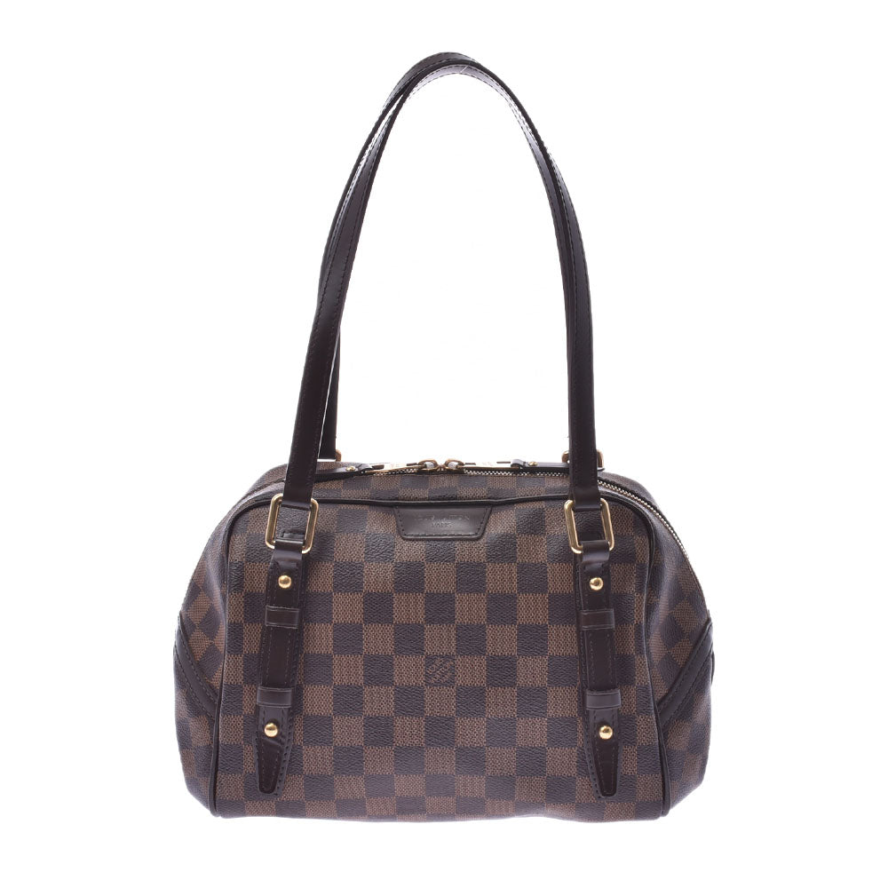 LOUIS VUITTON ルイヴィトン ダミエ リヴィントンPM ブラウン N41157 レディース ダミエキャンバス レザー ハンドバッグ ABランク 中古 