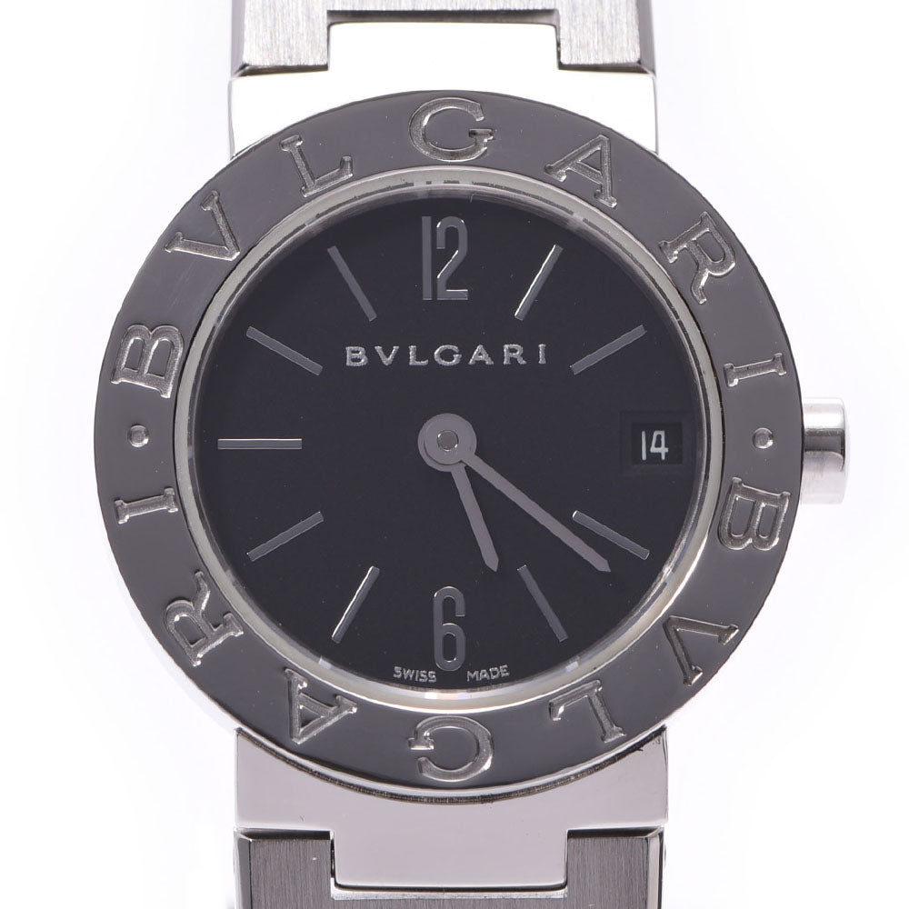 BVLGARI ブルガリ ブルガリブルガリ23 ロゴ有 BB23SS レディース SS 腕時計 クオーツ 黒文字盤 Aランク 中古 