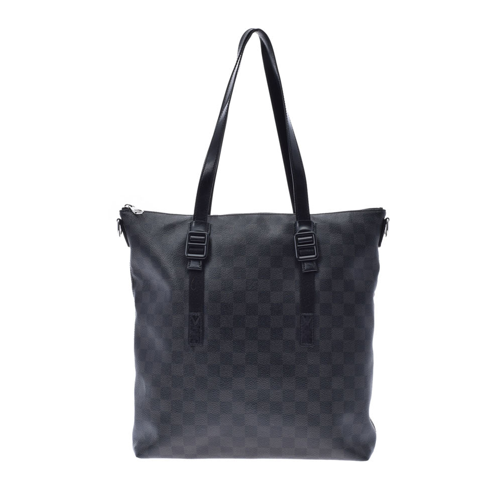 LOUIS VUITTON ルイヴィトン ダミエ グラフィット スカイライン 2WAY 黒/グレー N41456 メンズ ダミエグラフィットキャンバス トートバッグ Cランク 中古 