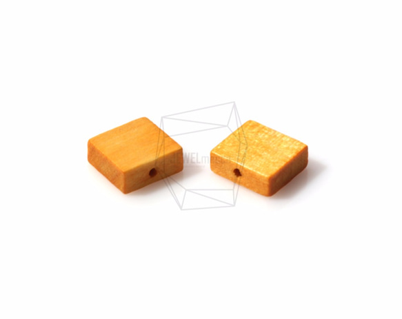 BSC-259-G【5個入り】スクエアウッドビーズ,Square Wooden Beads /10mm x 10mm