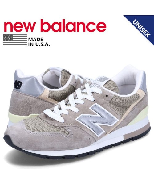 ニューバランス new balance 996 スニーカー メンズ レディース Dワイズ MADE IN USA グレー U996GR