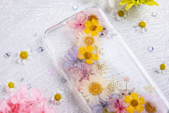 全機種対応iPhone13 Xperia Galaxy スマホケース 押し花ケース 人気 押し花 ❀ケース 花束 花物語