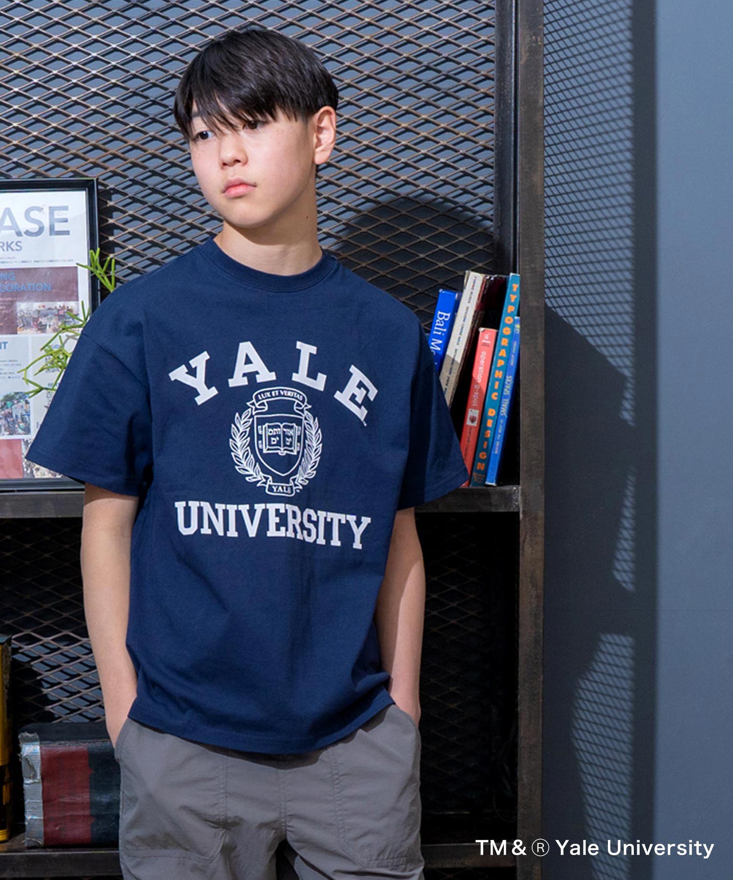 グラソス/【YALE】コットン・半袖カレッジプリントTシャツ