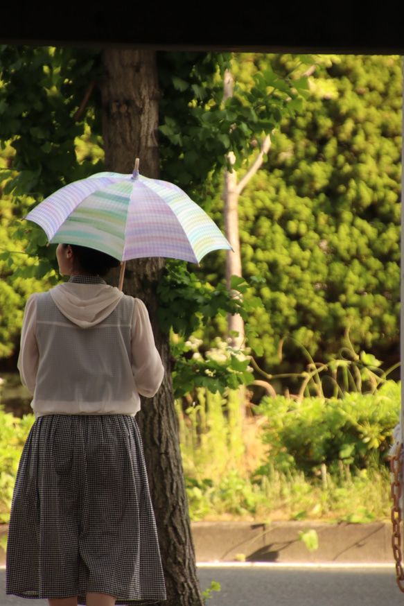 晴雨兼用日傘『待てばライムの日和あり』（着物にも洋服にも）」