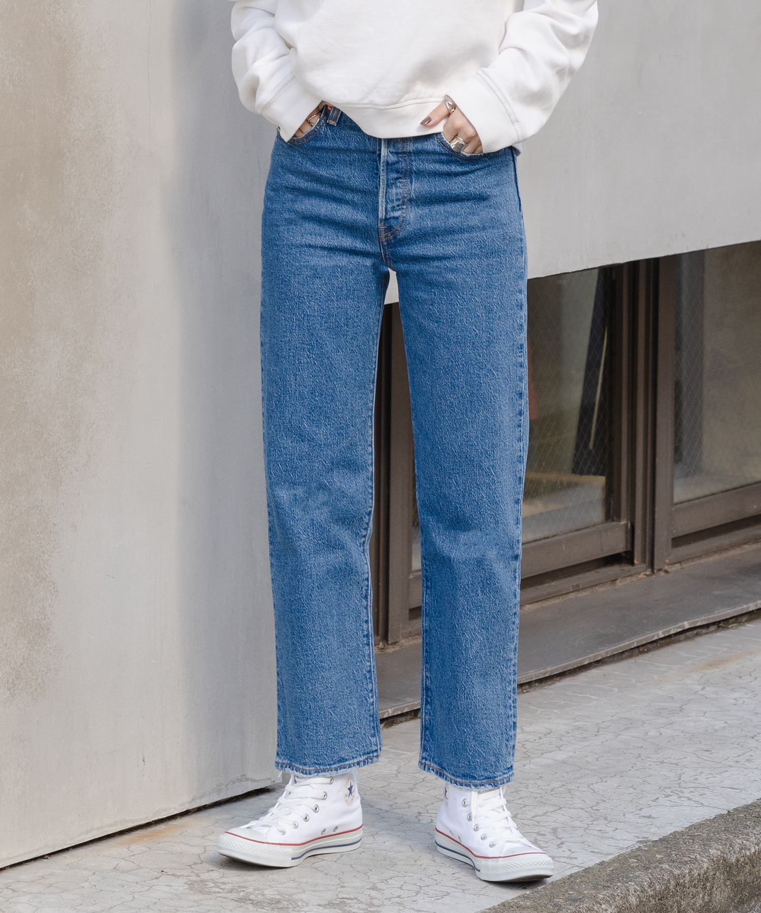 リーバイス/リーバイス/Levis RIBCAGE ハイウエスト ストレート ANKLE