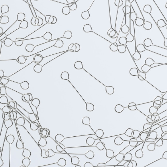 送料無料　9ピン シルバー 15mm 1.5cm 100個 両カン付き スチール製 ピン 接続金具 AP1925
