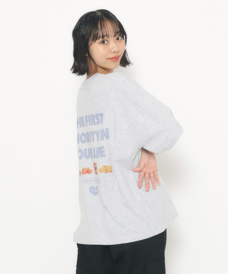 ピンク　ラテ/フードモチーフTシャツ