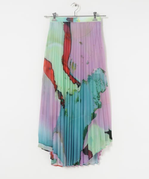 TARO HORIUCHI　Printed Pleated Skirt