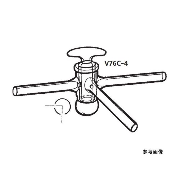 桐山製作所 真空コック（三方） V76C-4