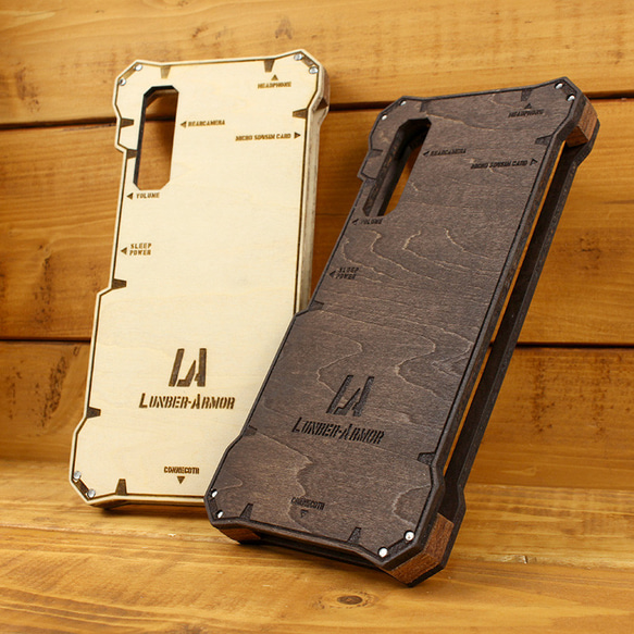 Xperia 10 IV 木製 耐衝撃 ケース ウッド wood case 木 本革 LUNBER ARMOR