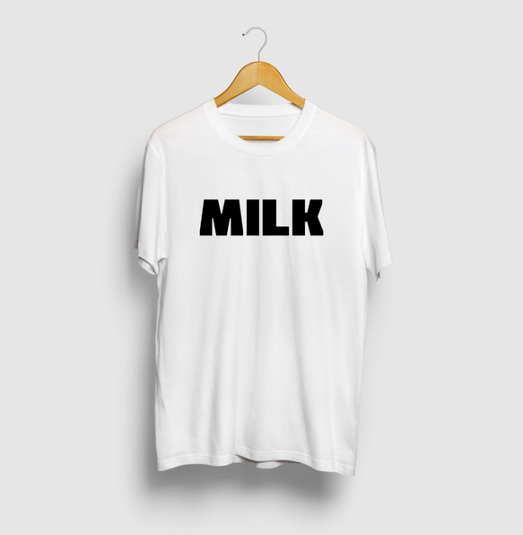 MILK BIGロゴTシャツ ストリートファッション カフェミルク