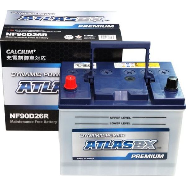 【カー用品】ATLASBX 国産車バッテリー充電制御車対応 ATLAS PREMIUM AT NF90D26