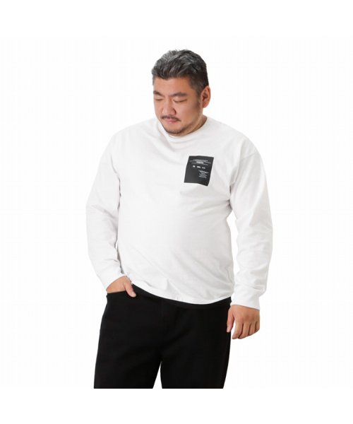 [大きいサイズ] MOSSIMO モッシモ レイヤードロゴロングスリーブTシャツ キングサイズ 2173－1802AKG