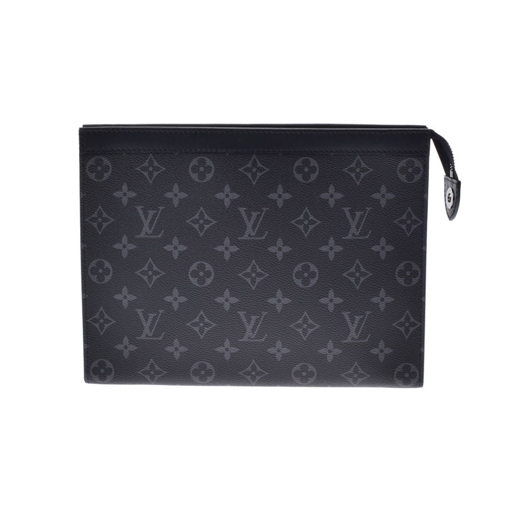 LOUIS VUITTON ルイヴィトン モノグラム エクリプス ポシェットボワヤージュMM クラッチバッグ 黒 M61692 メンズ モノグラムキャンバス セカンドバッグ Aランク 中古 