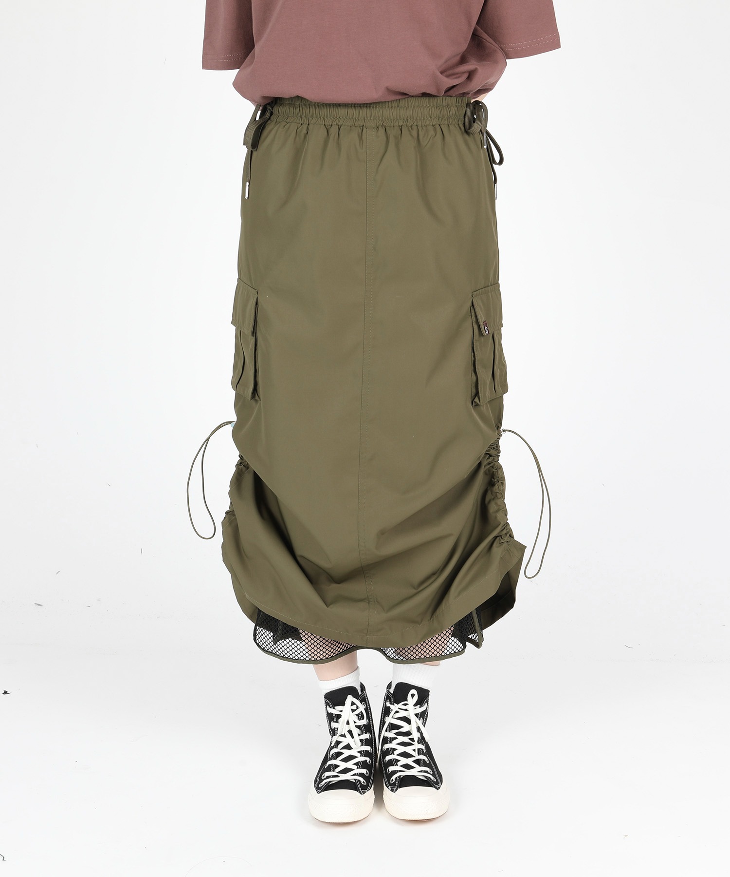 スモア/【 Smore / Mesh layered double sided skirt 】メ･･･