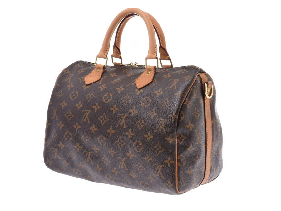 ルイヴィトン モノグラム スピーディ30 バンドリエール ブラウン M40391 レディース 本革 2WAYハンドバッグ Bランク LOUIS VUITTON ストラップ付 中古 