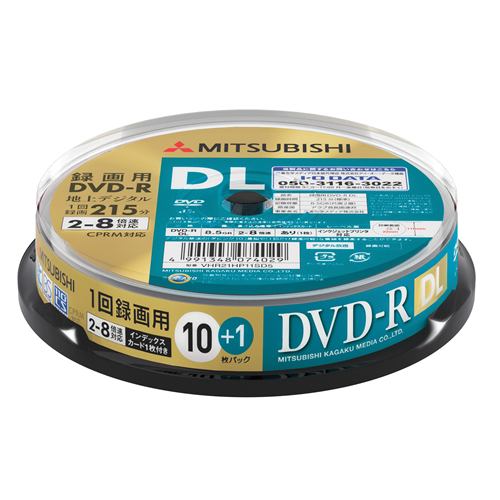 バーベイタム(Verbatim)VHR21HP11SD5 録画用DVD-RDL（片面2層）インクジェットプリンタ対応ワイドレーベル スピンドル11枚パック