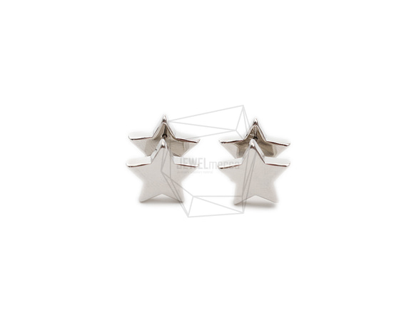 ERG-2122-R【1セット】スターピアスセット,Star Earring Post,Clutch SET