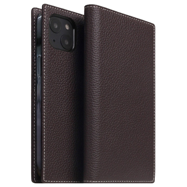 SLG Design iPhone 14 Plus用Full Grain Leather Case ブラウンクリーム SD24342I14MBC