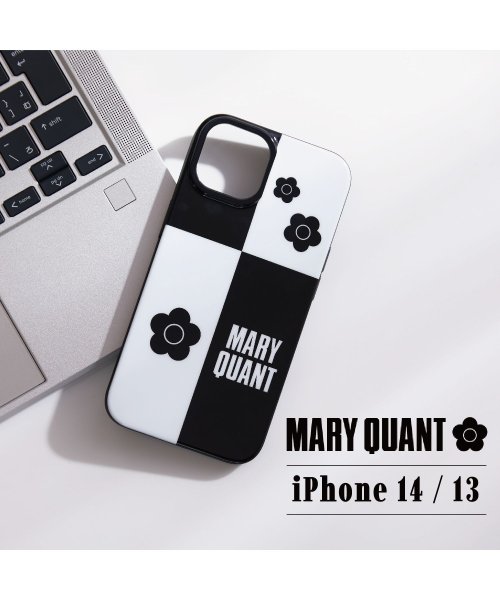 MARY QUANT マリークワント iPhone 14 13 スマホケース 携帯 アイフォン レディース マリクワ MONOTONE DESIGN HYBRI