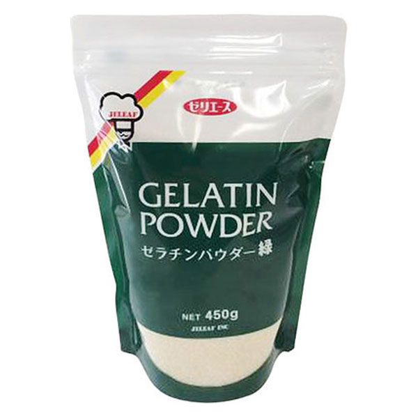 「業務用」 ジェリフ ゼラチンパウダー緑 5袋×450G（直送品）