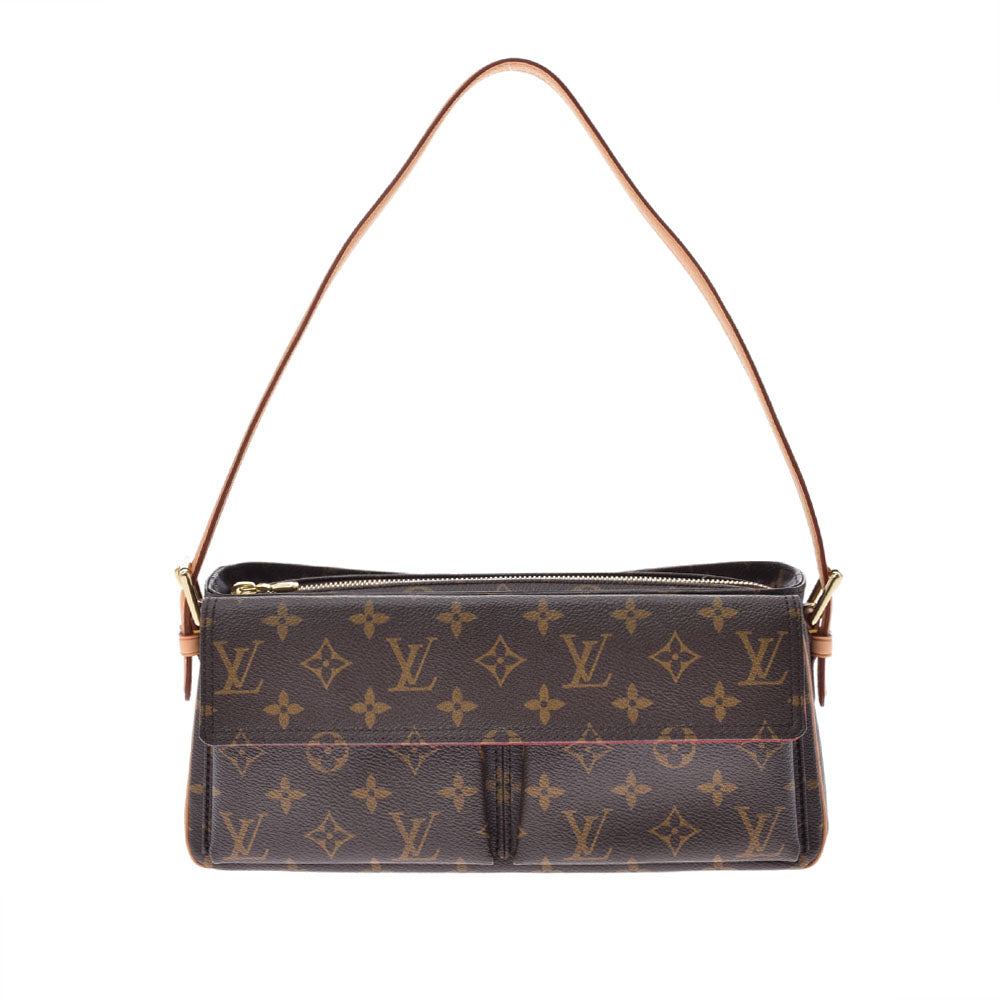 LOUIS VUITTON ルイヴィトン モノグラム ヴィバシテ MM USA製 ブラウン M51164 レディース モノグラムキャンバス ショルダーバッグ Aランク 中古 