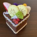 フェルト チョコレートケーキ スクエア