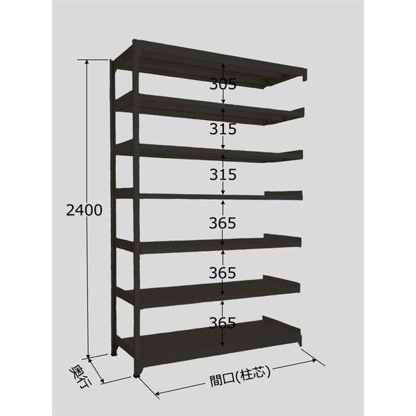 サカエ ラークラック(ブラック/150kg/高さ2400/連結) RLK-3527R 1台（直送品）