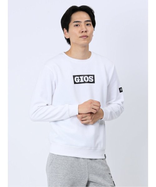 【WEB限定】ジオス/GIOS 裏起毛ボックスロゴ クルートレーナー メンズ Tシャツ カットソー カジュアル インナー ビジネス ギフト プレゼント