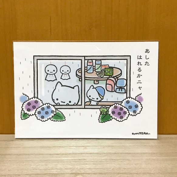 ミコちゃんのポストカード〜雨の日