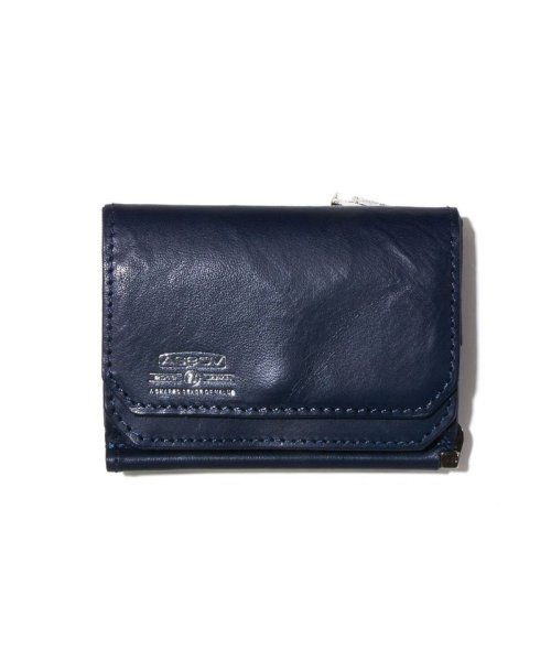 AS2OV / アッソブ LEATHER MOBILE MONEY CLIP－NAVY