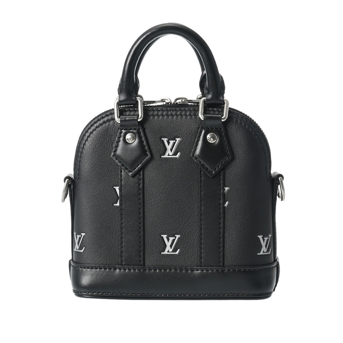 LOUIS VUITTON ルイヴィトン ナノアルマ 2024SSモデル ブラック M83184 レディース カーフ ハンドバッグ Aランク 中古 